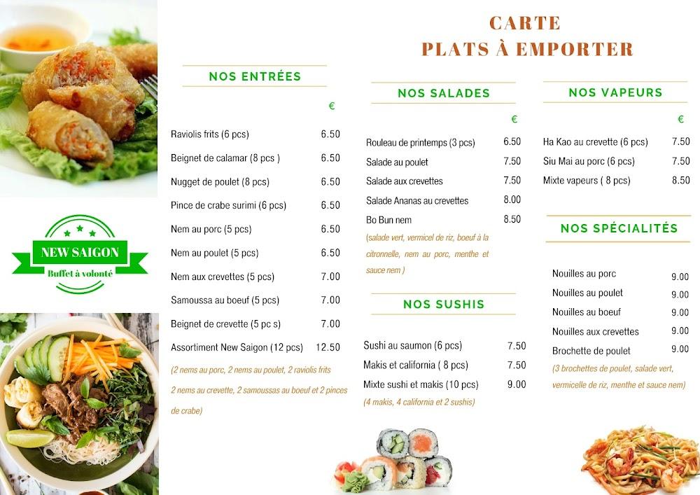 Restaurant New Saigon - Buffet à Volonté - Wok - Grillade - Sushi et Vente à Emporter - Menu Image 3